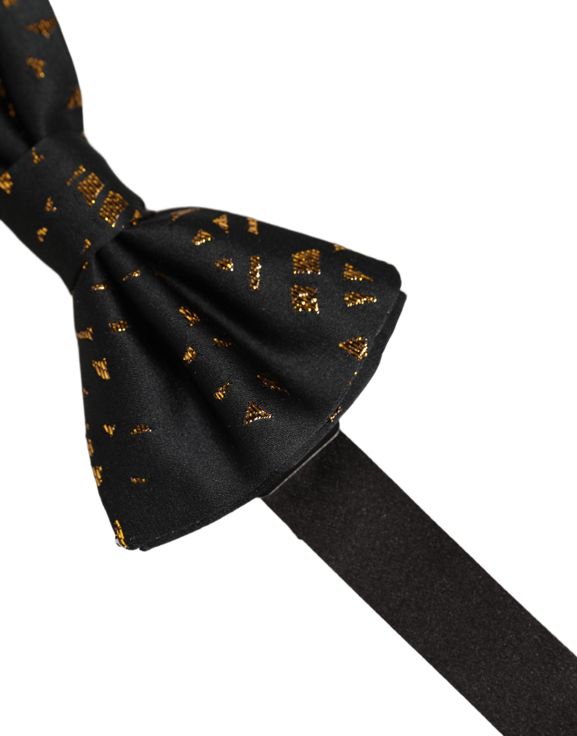 Dolce & Gabbana Dark Gray Speckle Pattern Adjustable Neck Papillon Bow Tie
