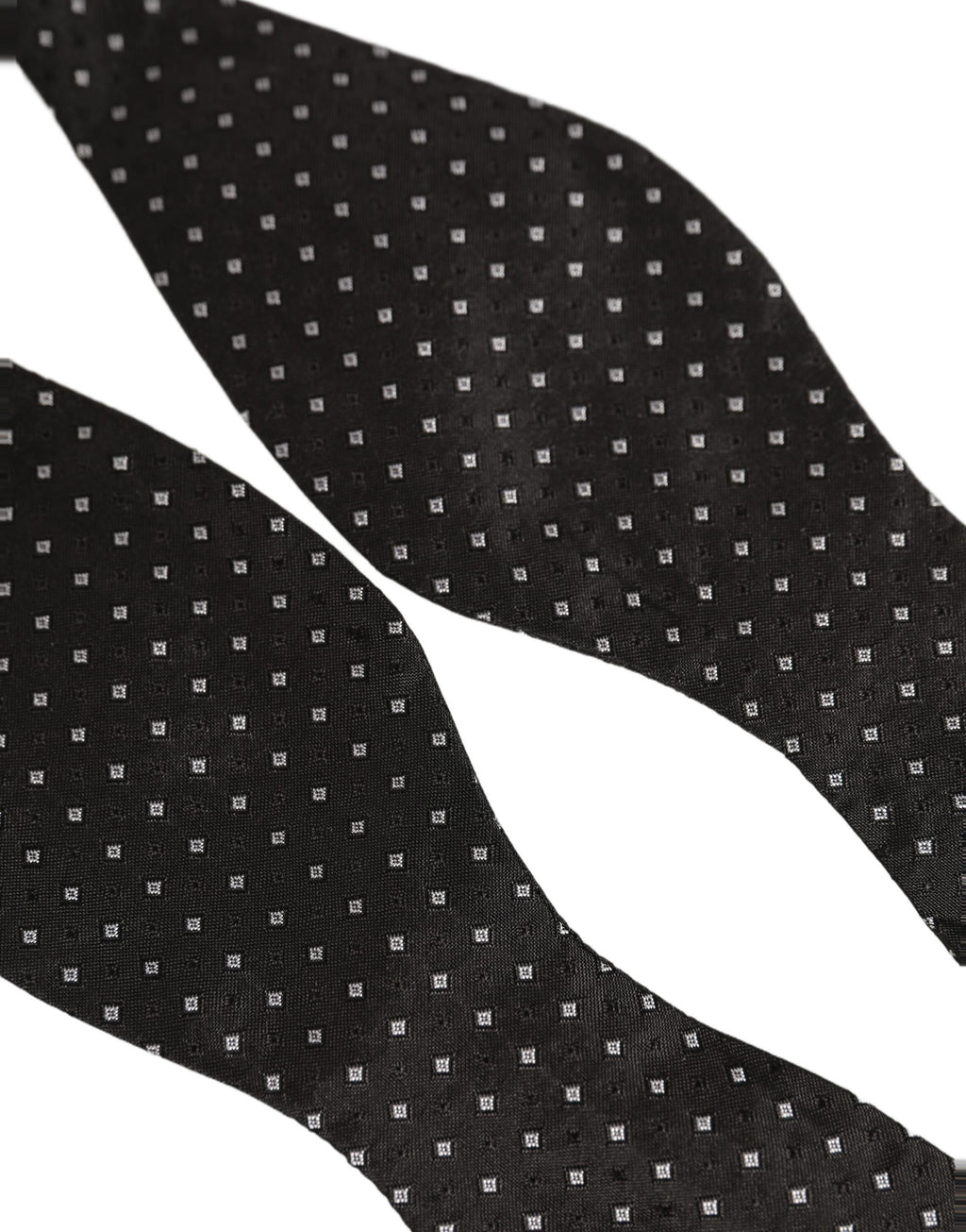 Dolce & Gabbana Dark Gray White Polka Dot Adjustable Neck Papillon Bow Tie