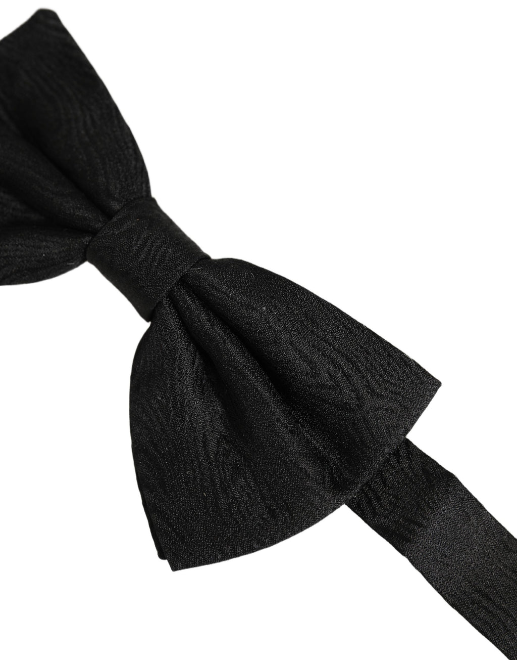 Dolce & Gabbana Men Dark Gray Silk Brocade Adjustable Neck Papillon Bow Tie