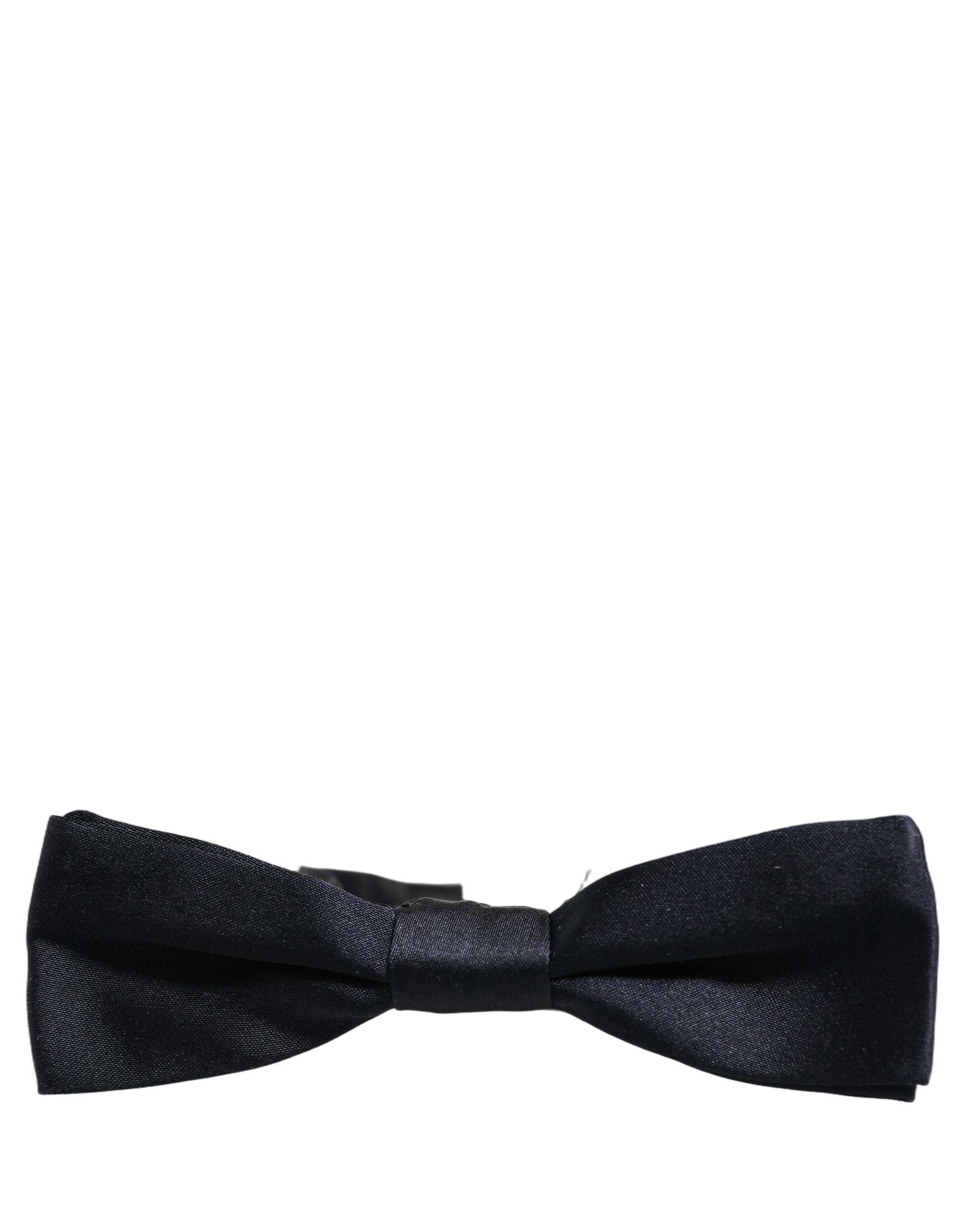 Dolce & Gabbana Men Dark Blue 100% Silk Adjustable Neck Papillon Bow Tie