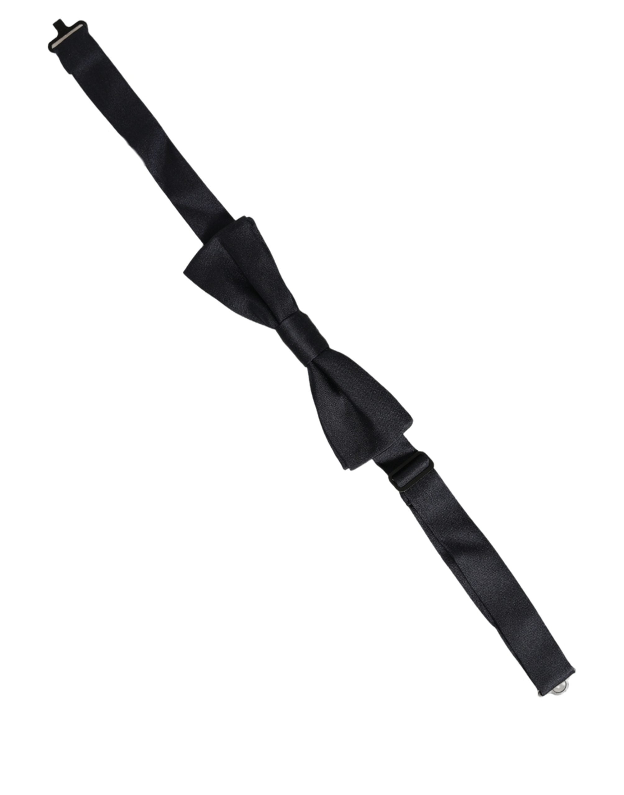 Dolce & Gabbana Men Dark Blue 100% Silk Adjustable Neck Papillon Bow Tie