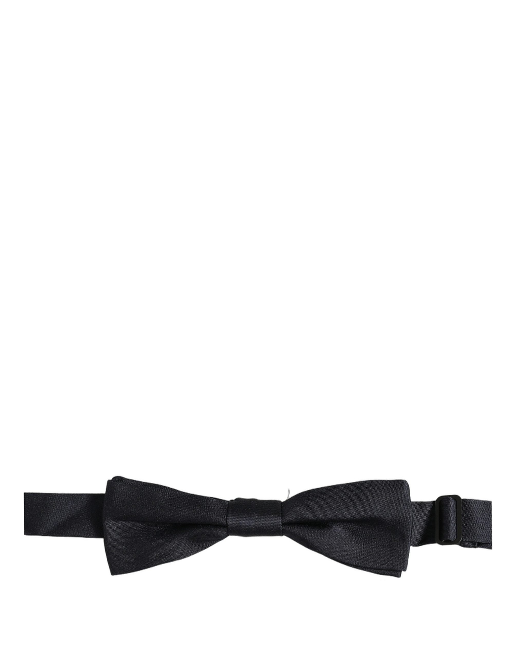 Dolce & Gabbana Men Dark Blue 100% Silk Adjustable Neck Papillon Bow Tie