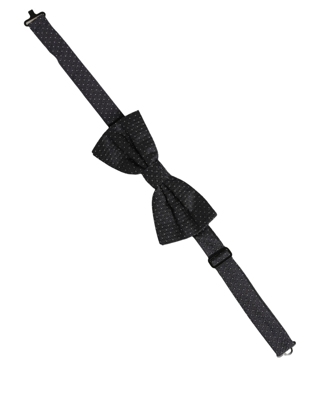 Dolce & Gabbana Dark Blue White Polka Dot Adjustable Neck Papillon Bow Tie