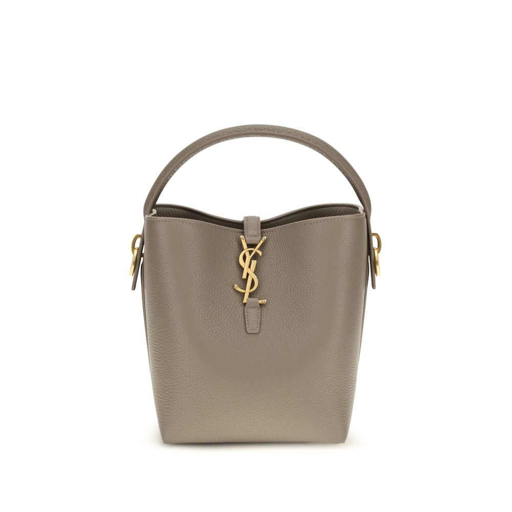 Saint Laurent Beige Kalbsleder Bos Taurus Backet Tasche