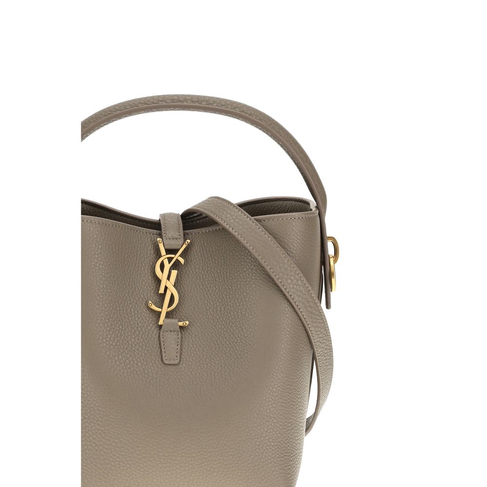 Saint Laurent Beige Kalbsleder Bos Taurus Backet Tasche