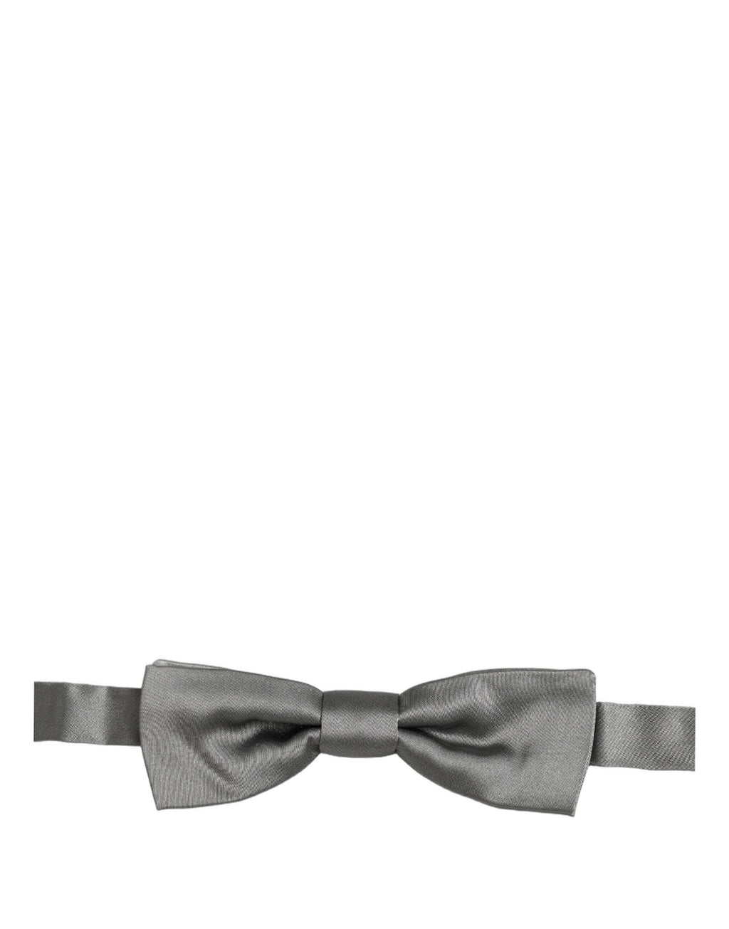 Dolce & Gabbana Men Gray 100% Silk Adjustable Neck Papillon Bow Tie