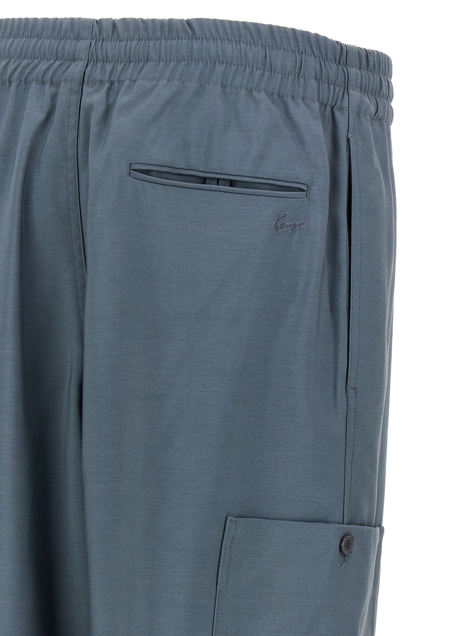 Kenzo graue Woll-Cargohose