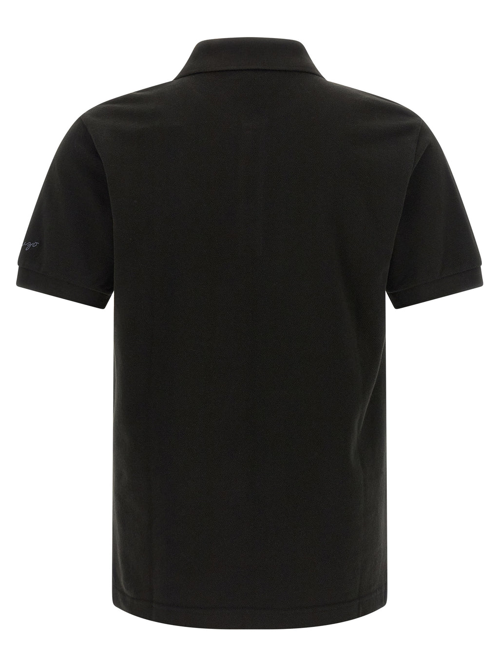 Chemise polo noire en coton de la marque Kenzo, avec col classique et logo discret sur la poitrine.