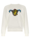 Sweatshirt blanche en viscose de la marque Kenzo, avec un design décontracté et confortable, vue de face.