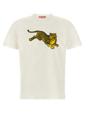 T-shirt blanc en coton de la marque Kenzo, coupe classique avec logo discret sur la poitrine.