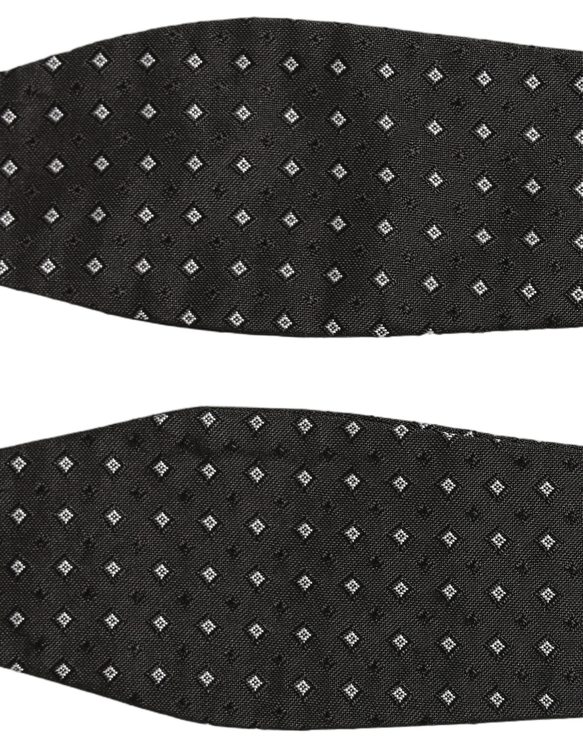 Dolce & Gabbana Dark Gray White Polka Dot Adjustable Neck Papillon Bow Tie