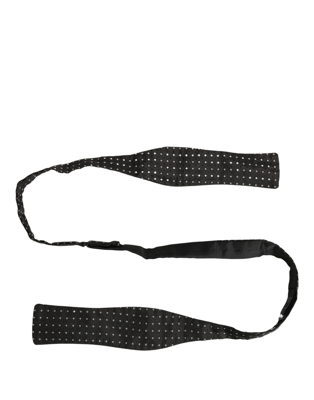 Dolce & Gabbana Dark Gray White Polka Dot Adjustable Neck Papillon Bow Tie