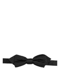 Dolce & Gabbana Men Black 100% Silk Adjustable Neck Papillon Bow Tie