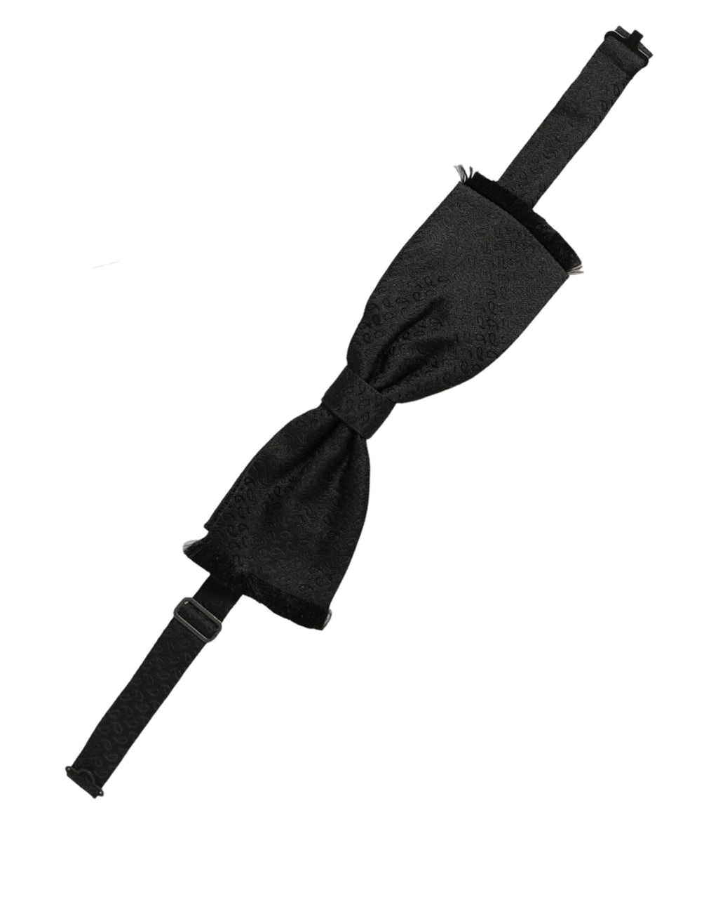 Dolce & Gabbana Men Dark Gray 100% SIlk Adjustable Neck Papillon Bow Tie