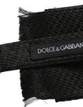 Dolce & Gabbana Men Dark Gray 100% SIlk Adjustable Neck Papillon Bow Tie