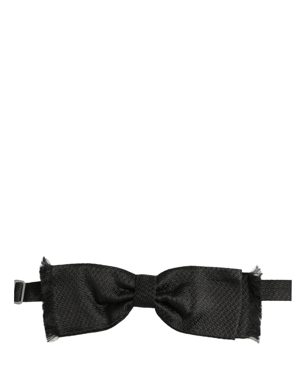 Dolce & Gabbana Men Dark Gray 100% SIlk Adjustable Neck Papillon Bow Tie