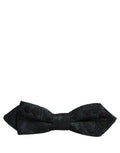 Dolce & Gabbana Men Black Green Paisley Adjustable Neck Papillon Bow Tie