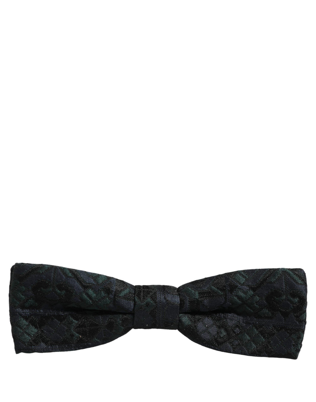 Dolce & Gabbana Men Black Green Paisley Adjustable Neck Papillon Bow Tie