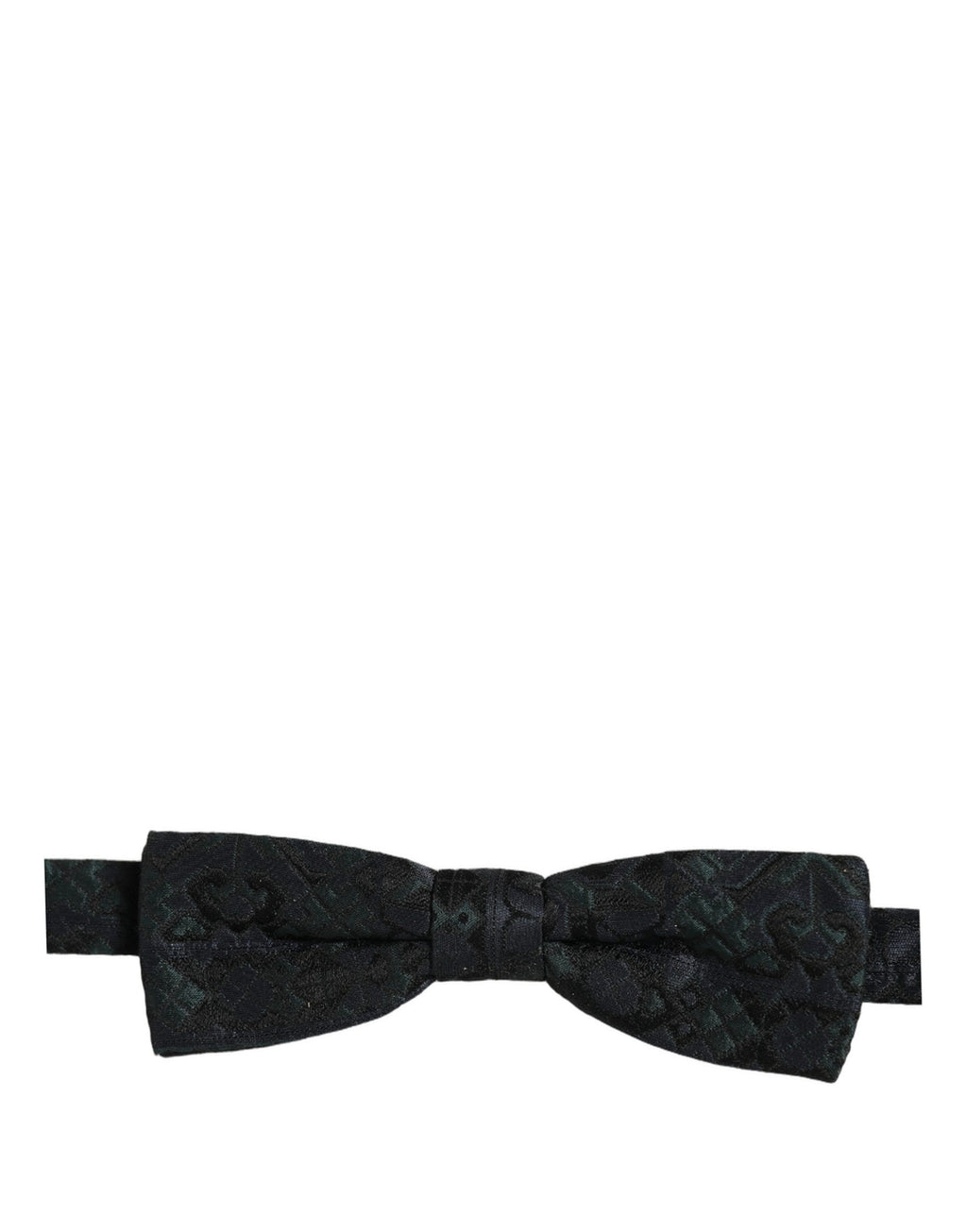 Dolce & Gabbana Men Black Green Paisley Adjustable Neck Papillon Bow Tie