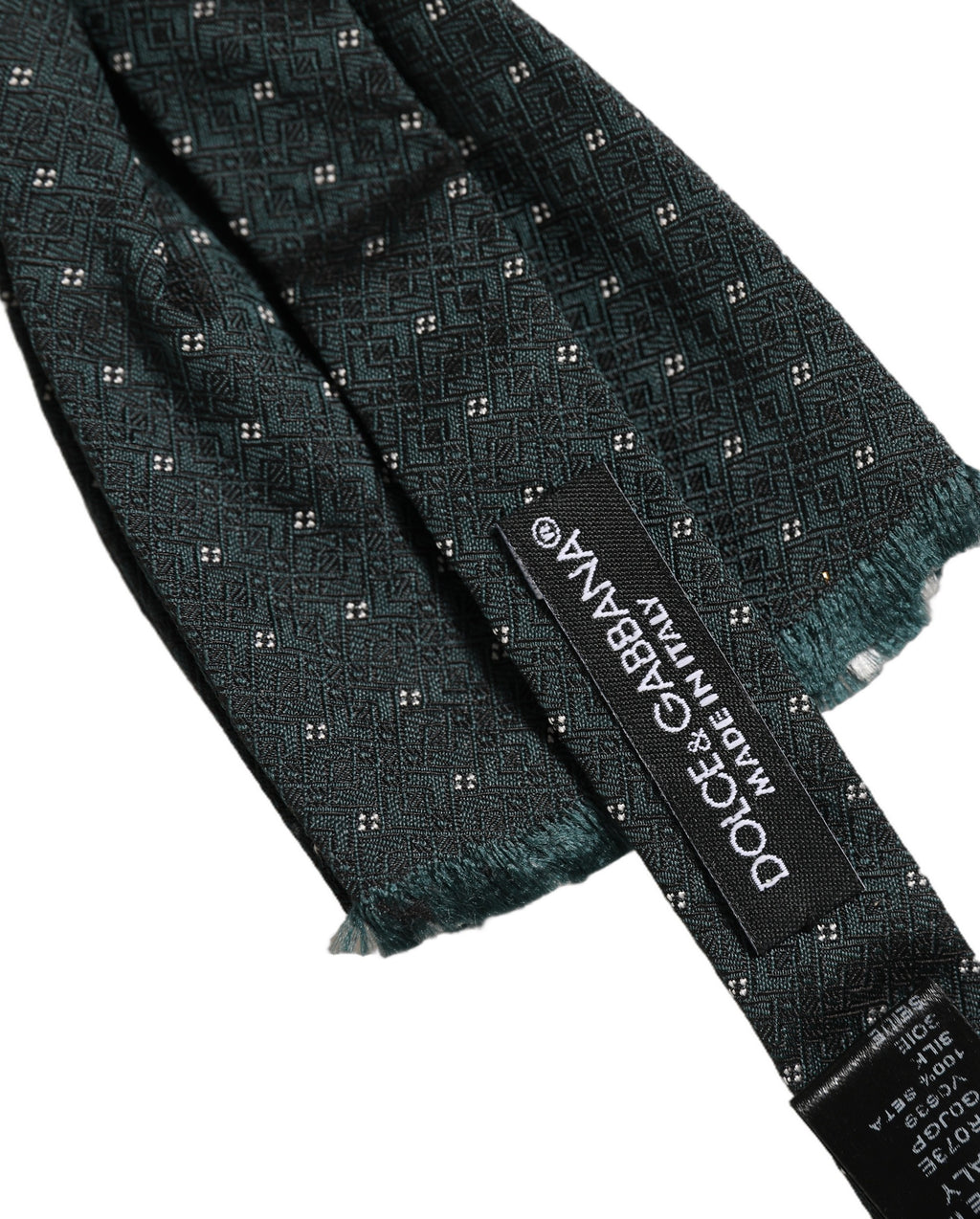 Dolce & Gabbana Men Green Patterned Adjustable Neck Papillon Bow Tie