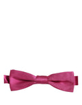 Dolce & Gabbana Men Pink 100% Silk Adjustable Neck Papillon Bow Tie