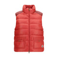Veste en polyamide multicolore Moncler avec capuche, fermeture éclair et détails colorés, style tendance et imperméable.