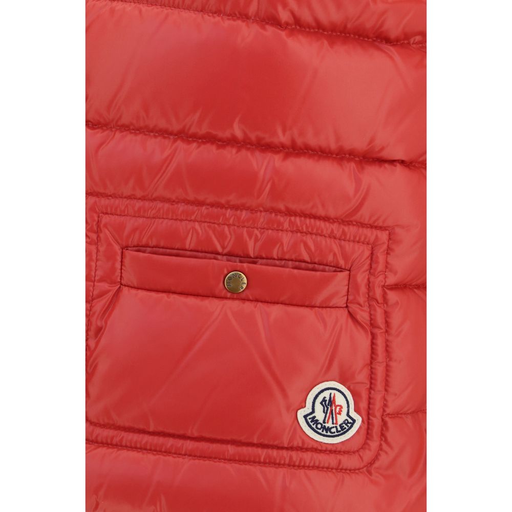 Veste shell en polyamide multicolore de Moncler, légère et résistante, avec fermeture éclair et capuche ajustable.