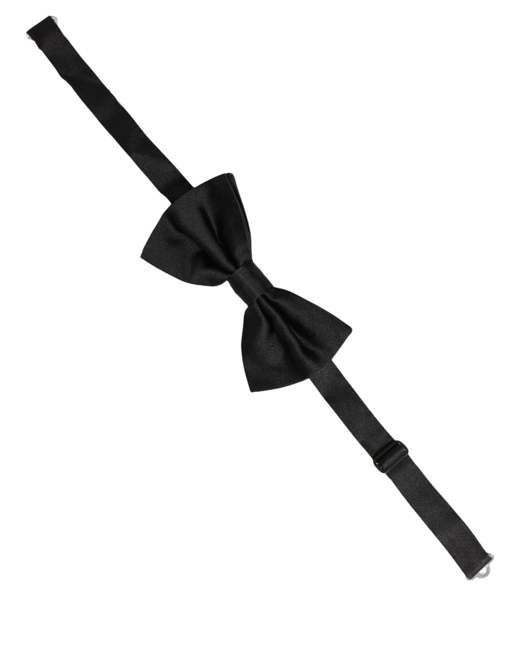 Dolce & Gabbana Men Black 100% Silk Adjustable Neck Papillon Bow Tie