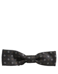 Dolce & Gabbana Men Dark Gray Geometric Adjustable Bow Tie