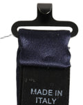 Dolce & Gabbana Dark Blue 100% Silk Adjustable Neck Papillon Bow Tie