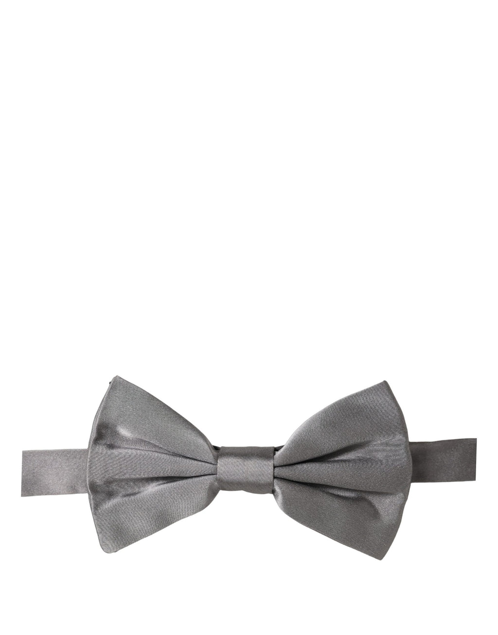 Dolce & Gabbana Men Gray 100% Silk Adjustable Neck Papillon Bow Tie