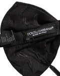 Dolce & Gabbana Men Black Patterned Adjustable Neck Papillon Bow Tie