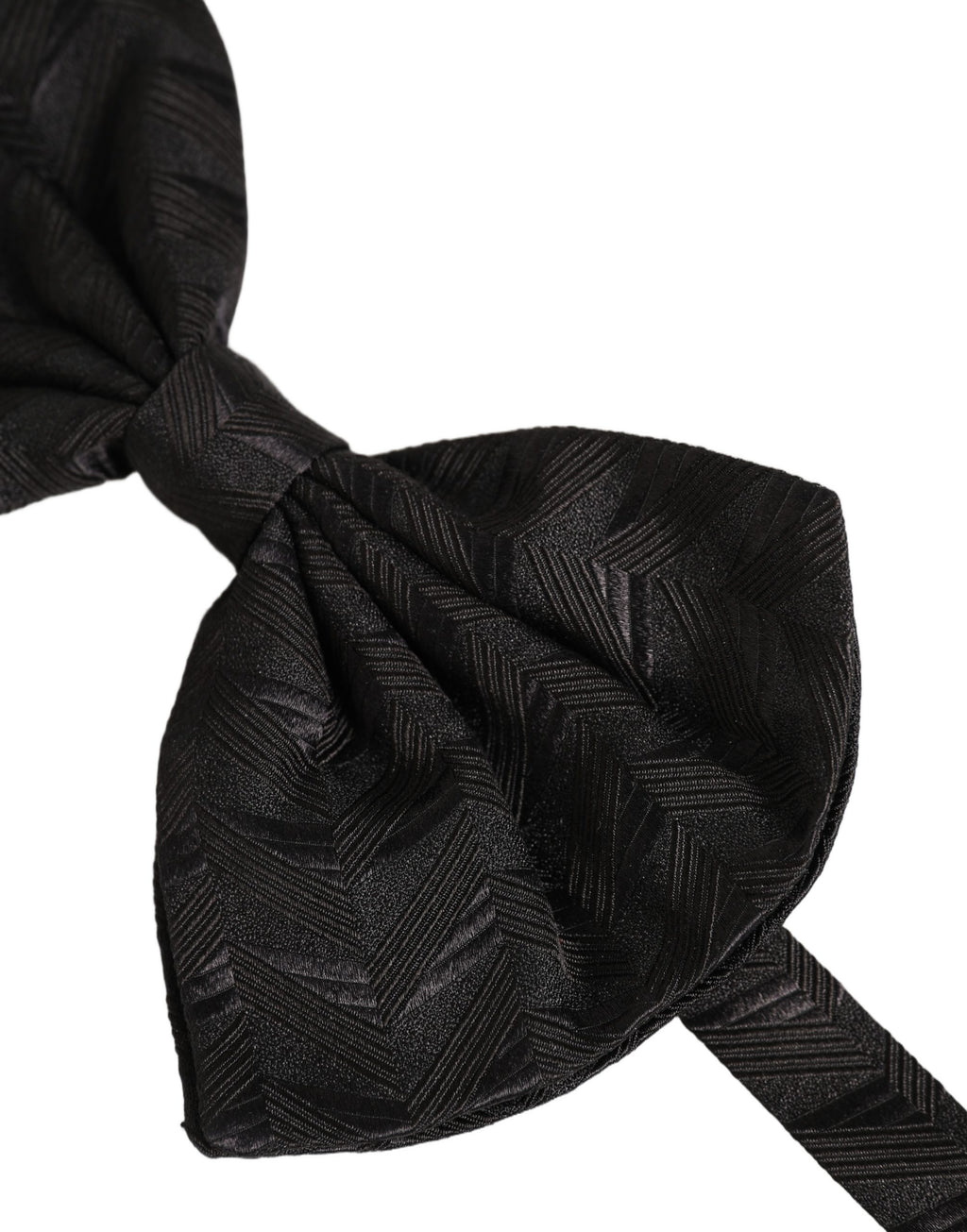 Dolce & Gabbana Men Black Patterned Adjustable Neck Papillon Bow Tie