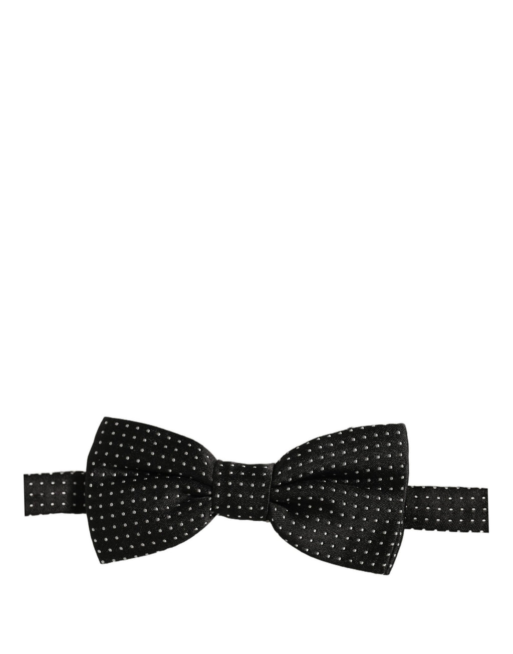 Dolce & Gabbana Men Dark Gray White PolkaDot Adjustable Bow Tie