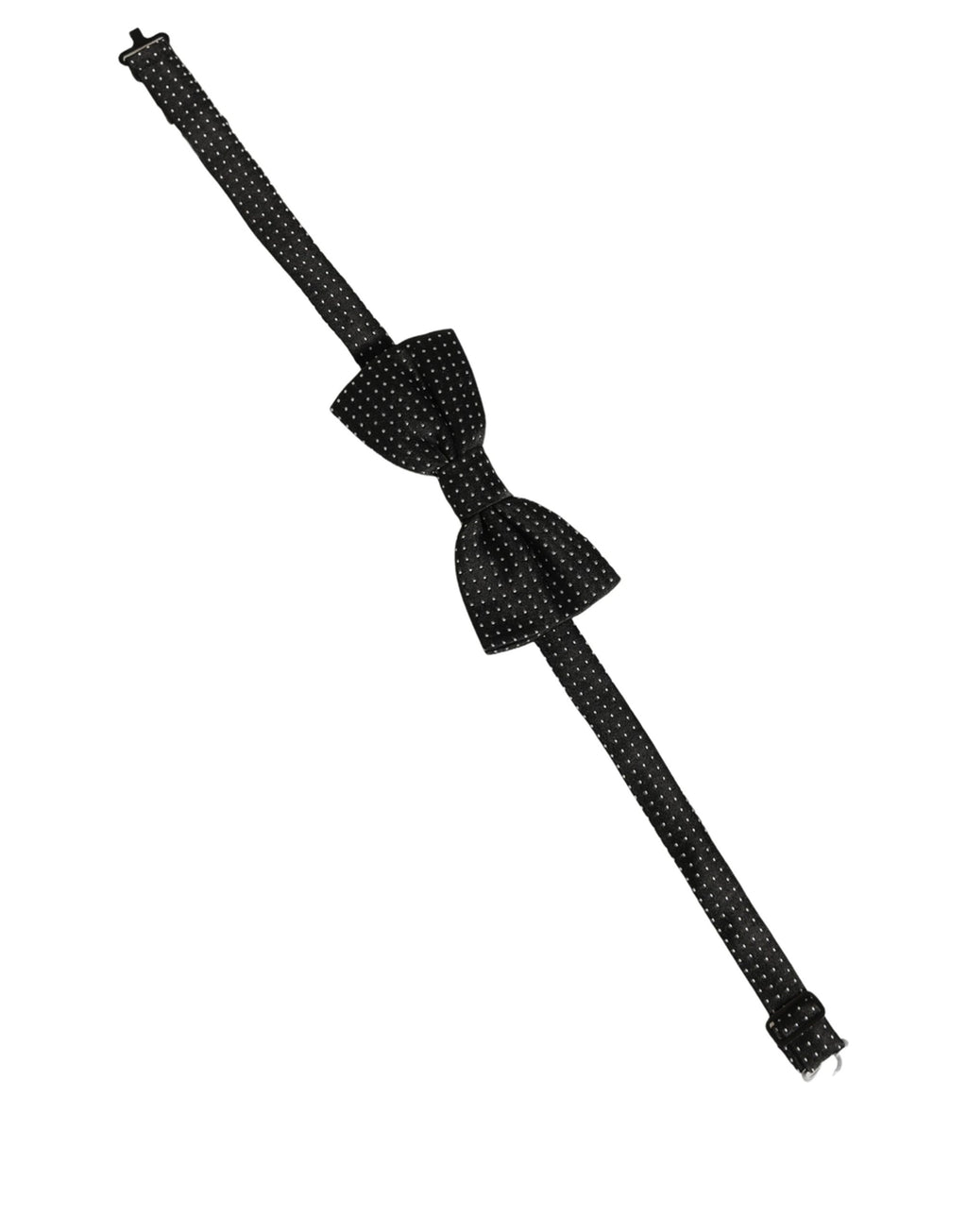 Dolce & Gabbana Men Dark Gray White PolkaDot Adjustable Bow Tie