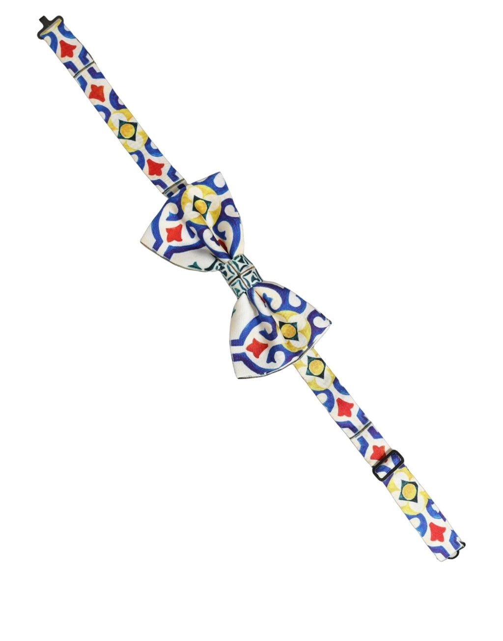 Dolce & Gabbana Men Multicolor Majolica Adjustable Neck Papillon Bow Tie