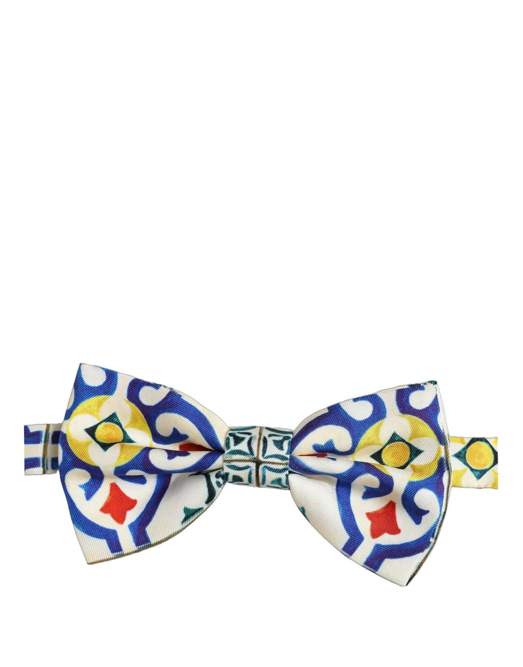 Dolce & Gabbana Men Multicolor Majolica Adjustable Neck Papillon Bow Tie