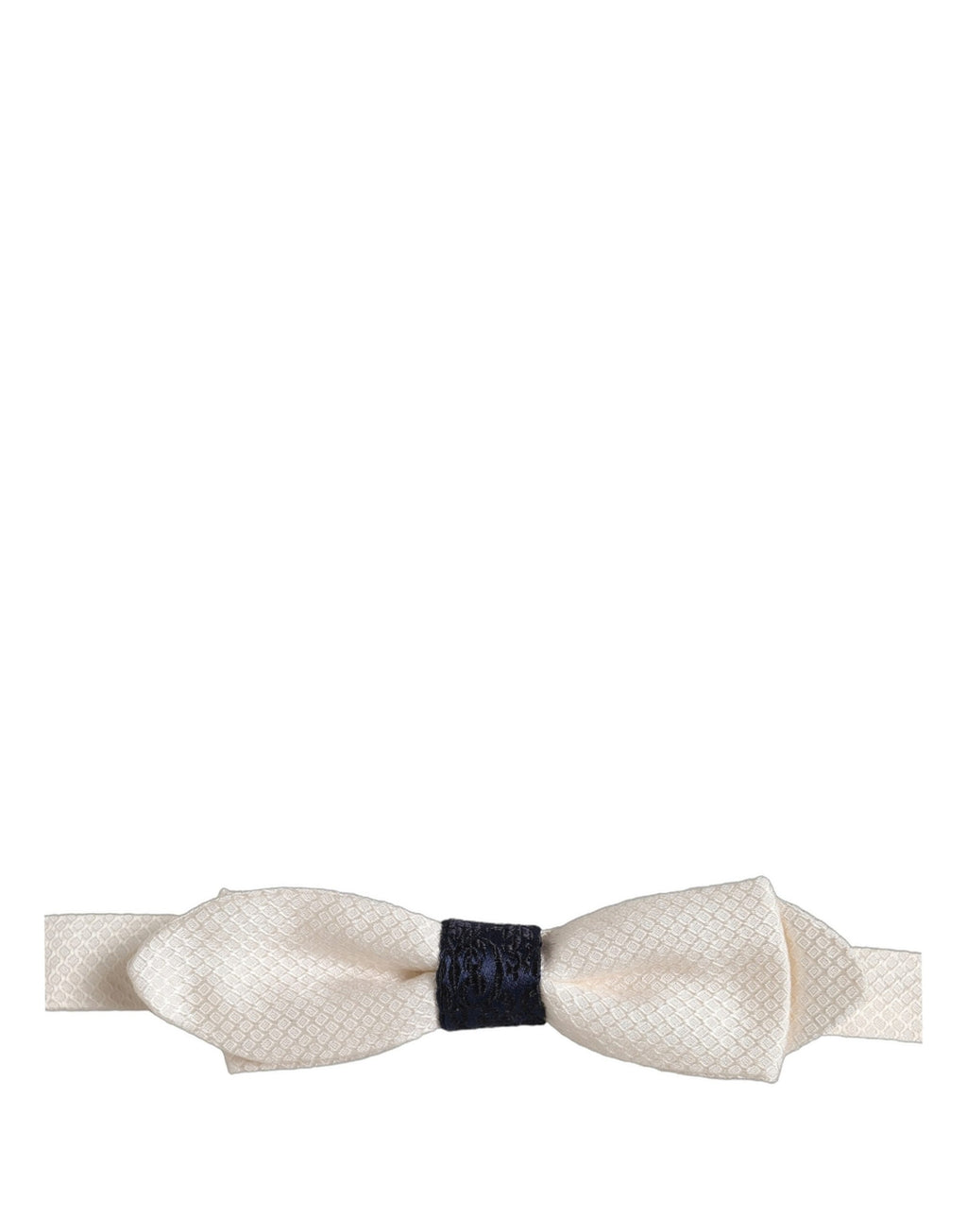Dolce & Gabbana Men White 100% Silk Adjustable Neck Papillon Bow Tie