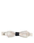 Dolce & Gabbana Men White 100% Silk Adjustable Neck Papillon Bow Tie