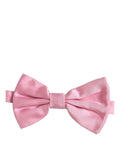 Dolce & Gabbana Men Pink 100% Silk Adjustable Neck Papillon Bow Tie