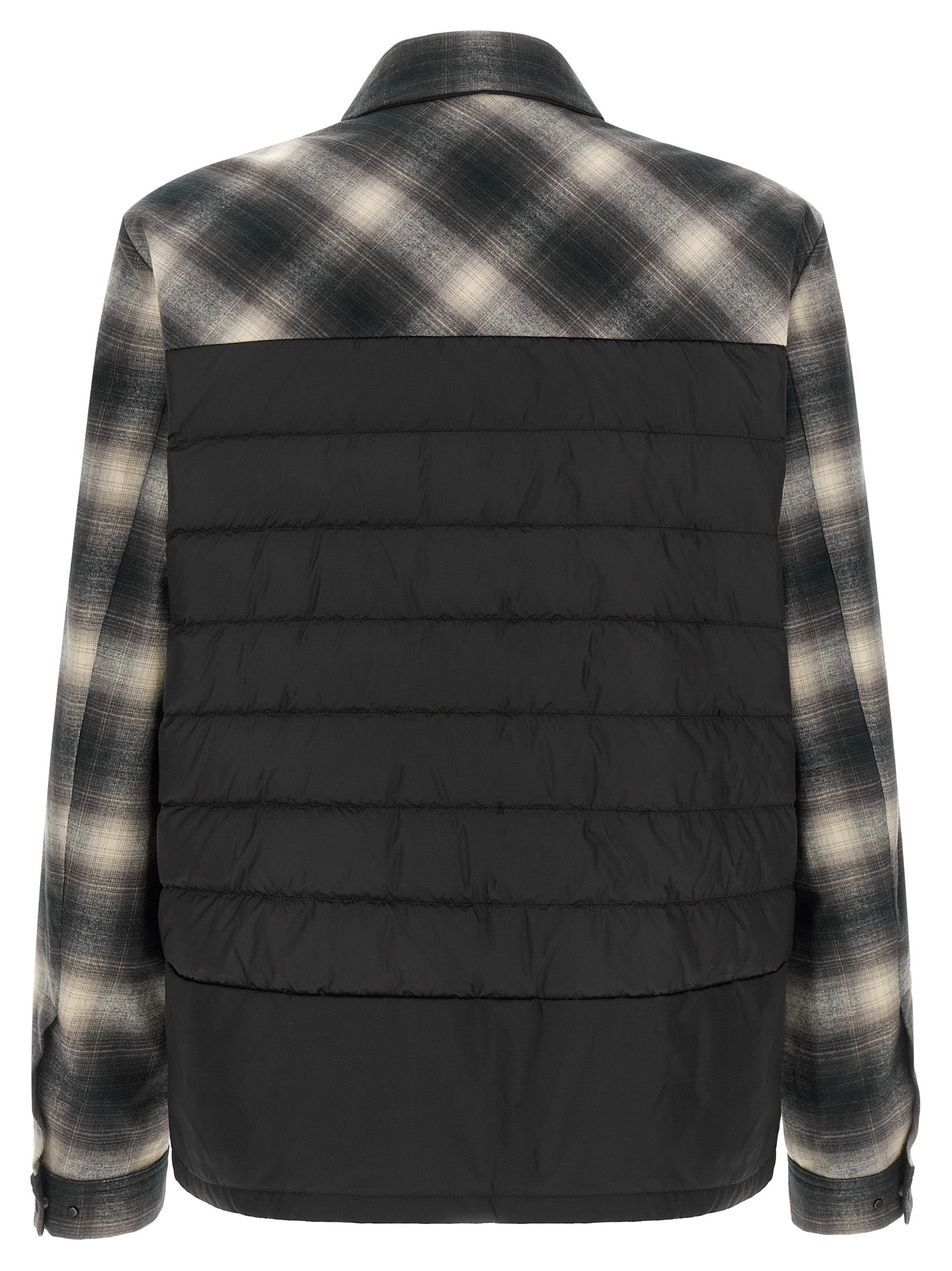 Veste en coton multicolore Moncler avec capuche et fermeture éclair, style décontracté et tendance.