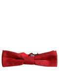 Dolce & Gabbana Men Red 100% Silk Adjustable Neck Papillon Bow Tie