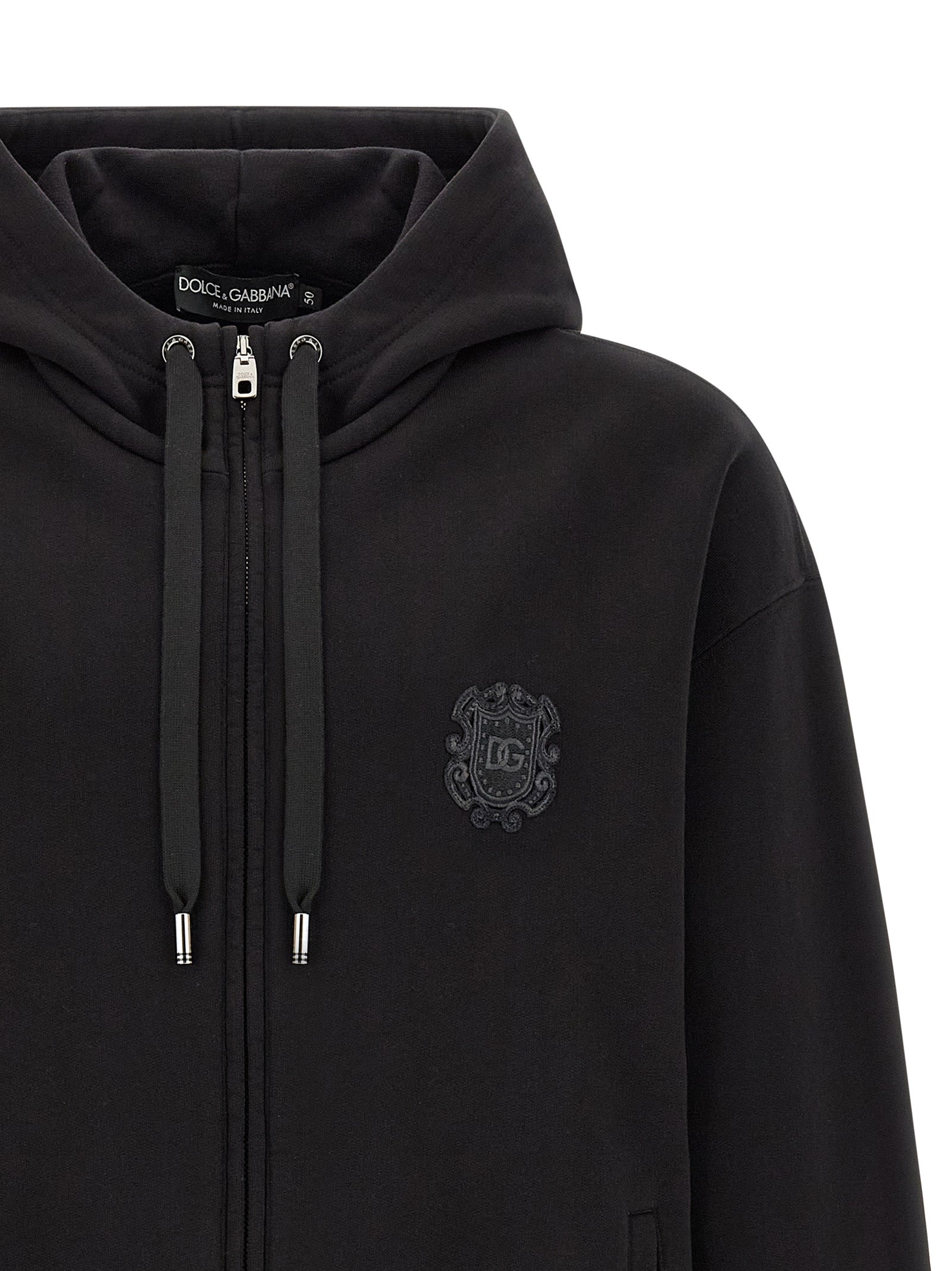 Dolce & Gabbana Schwarzes Baumwoll-Sweatshirt