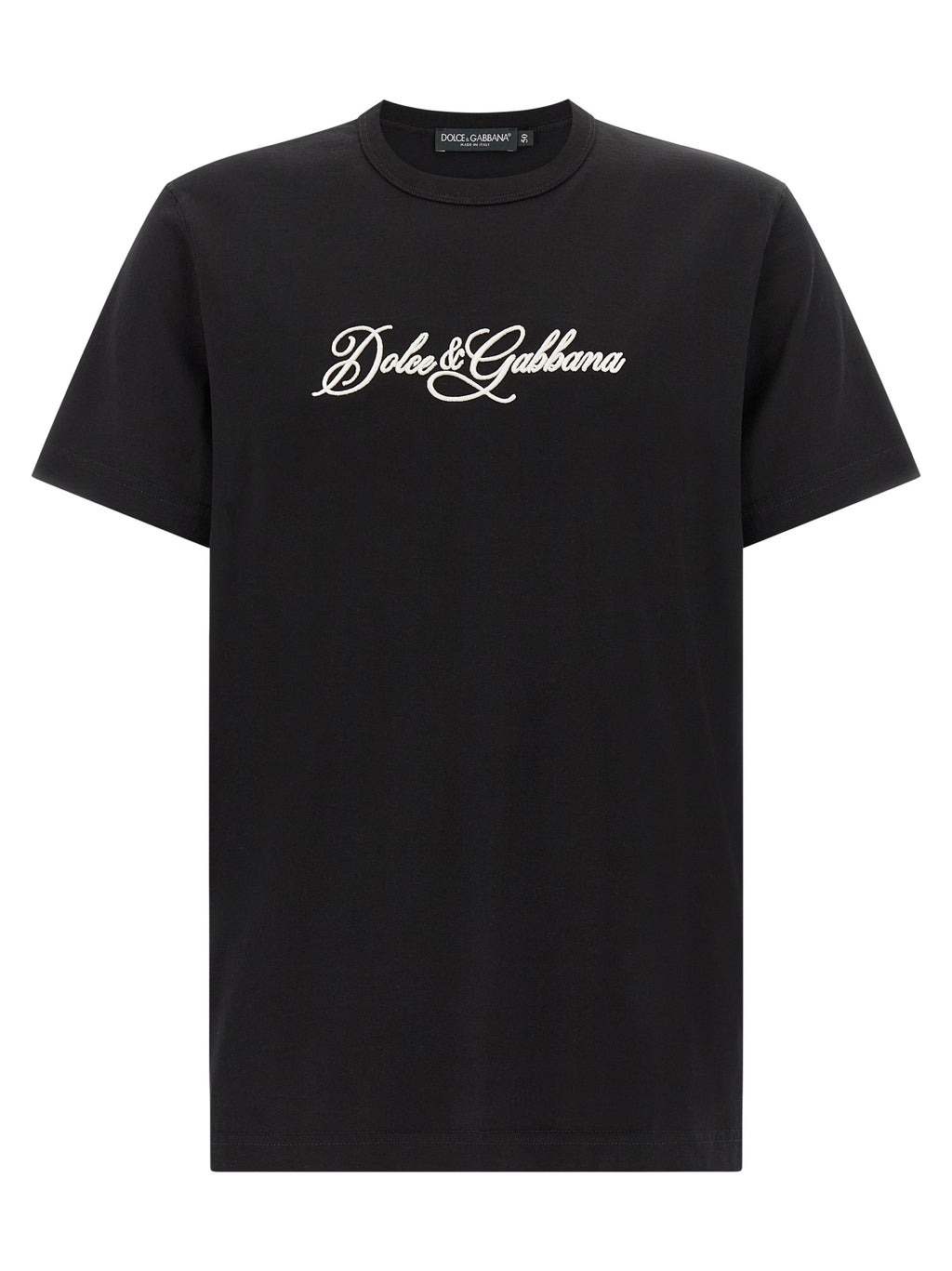 Dolce & Gabbana Schwarzes Baumwoll-T-Shirt