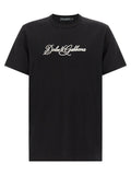 Dolce & Gabbana Schwarzes Baumwoll-T-Shirt