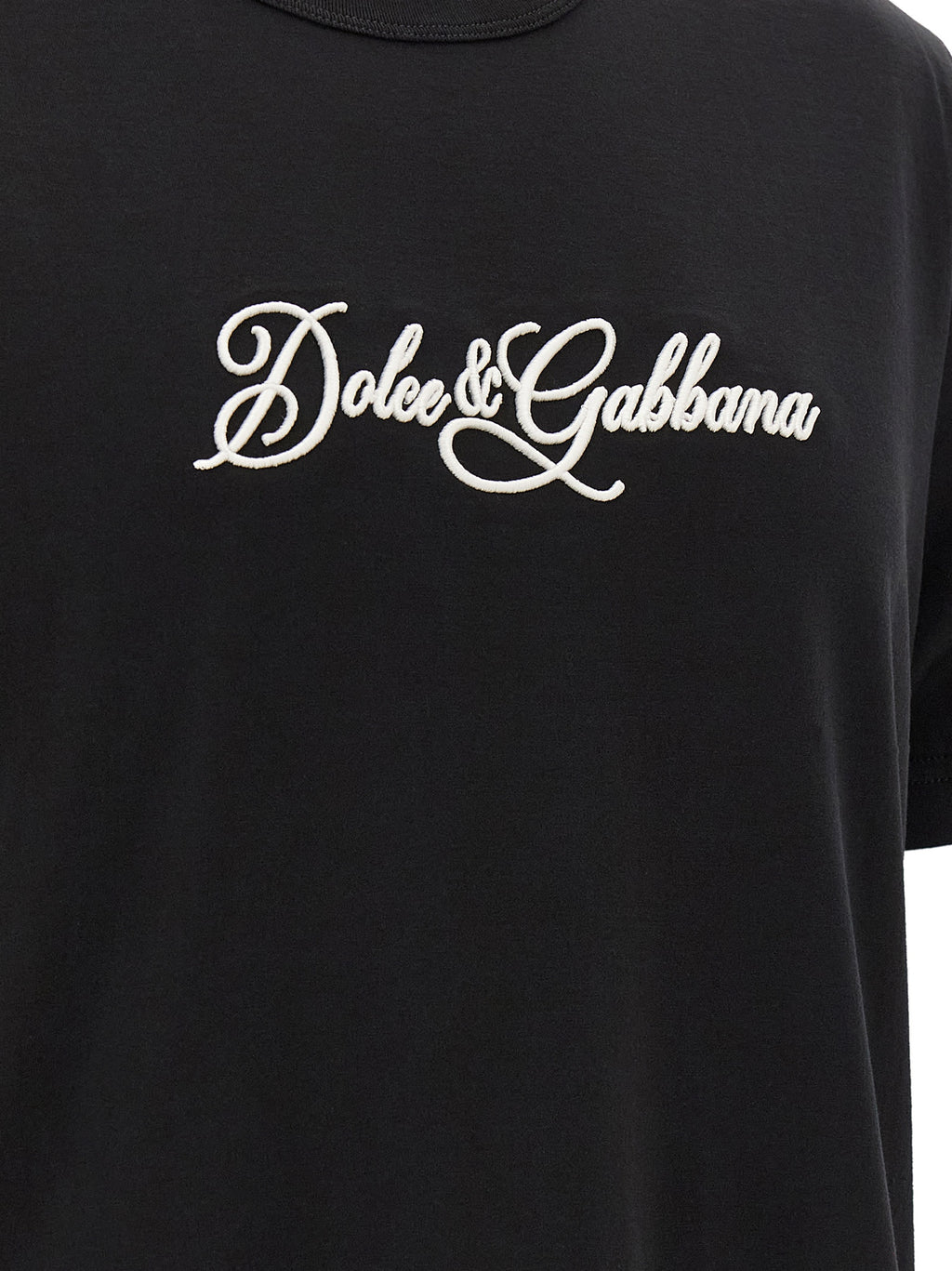 Dolce & Gabbana Schwarzes Baumwoll-T-Shirt