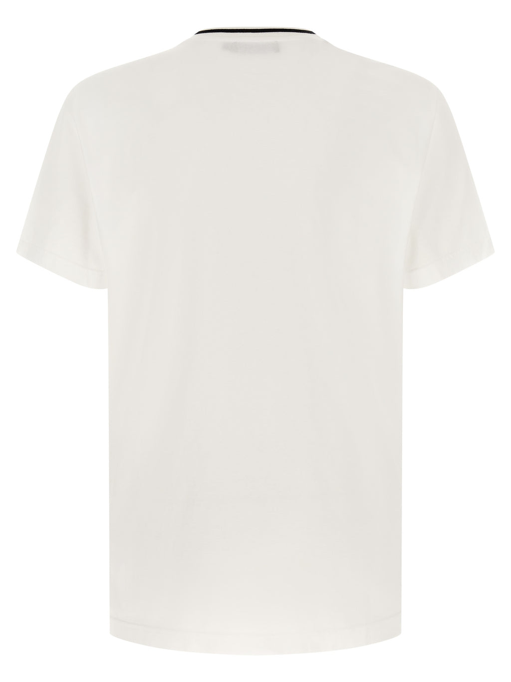 T-shirt blanc en coton de la marque Dolce & Gabbana, coupe classique et tissu doux visible sur l'image.