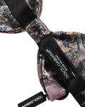 Dolce & Gabbana Multicolor Marble Silk Adjustable Neck Papillon Bow Tie