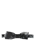 Dolce & Gabbana Black Floral Silk Adjustable Neck Men Papillon Bow Tie