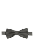 Dolce & Gabbana Men Gray Silk Patterned Adjustable Neck Papillon Bow Tie